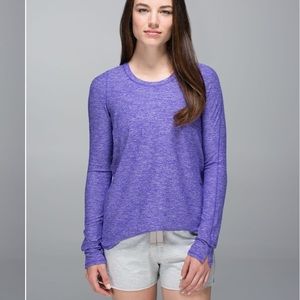 Heathered Bruised berry tuck n flow long sleeve